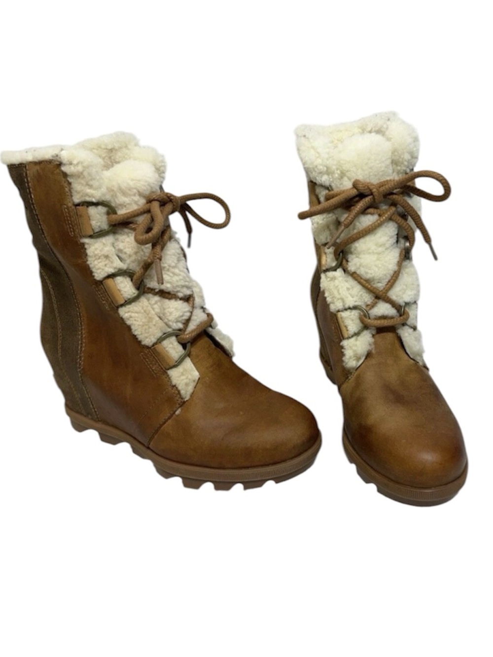Sorel Women's Joan of Arctic Wedge Shearling Winter Boots NL3021-224 - Size 7.5